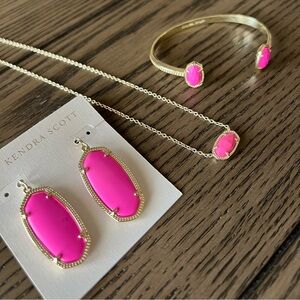 Kendra Scott Pink Bracelet, Necklace & Earrings Set